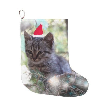 Sweet Kitten Christmas Custom Christmas Stocking