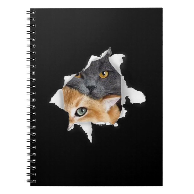 Sweet Kitten Couple | Funny Cat Lover Gift Notebook (Front)