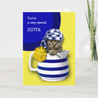 Sweet Kitten. For Sister on Mother's Day Cards