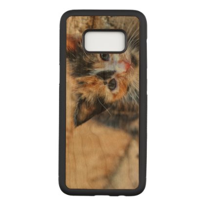 Sweet Kitten looking at YOU Carved Samsung Galaxy S8 Case