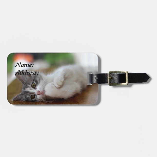 Sweet Kitten Luggage Tag (Front Horizontal)