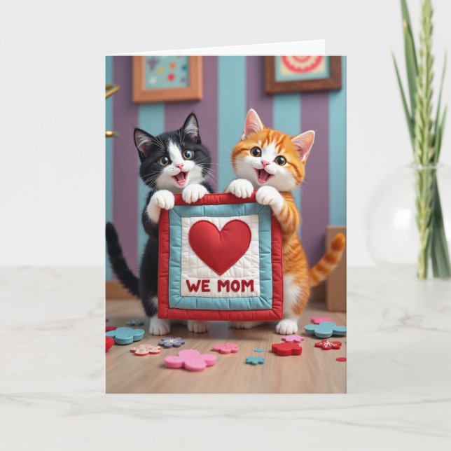 Sweet Kitten Mom Card (Front)