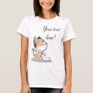 Sweet kitten, personalised design, vector cat T-Shirt