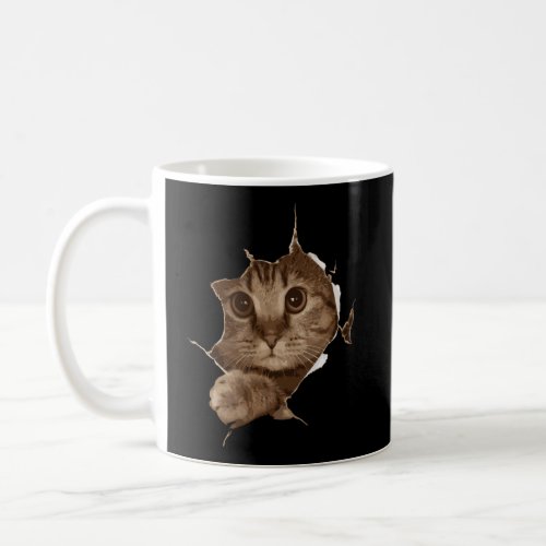 Sweet Kitten Torn Cloth Funny Cat Lover Cat Owner  Coffee Mug