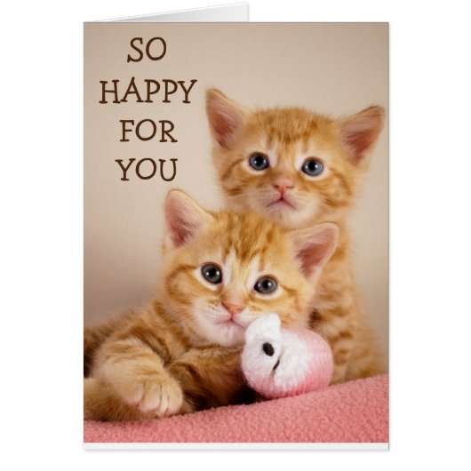 SWEET "KITTENS" CONGRATULATIONS ON YOUR "ADOPTION" CARDS (Front)