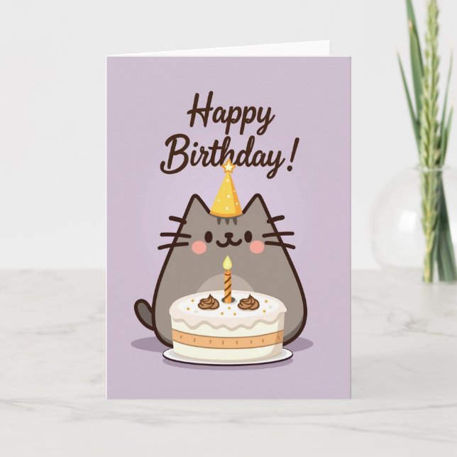 Sweet Kitty Cake Card (Front)