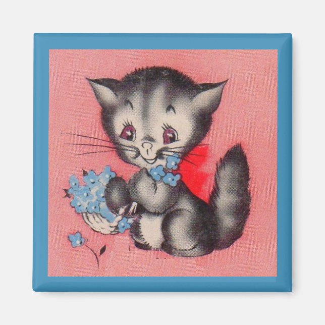 sweet kitty cat magnet (Front)