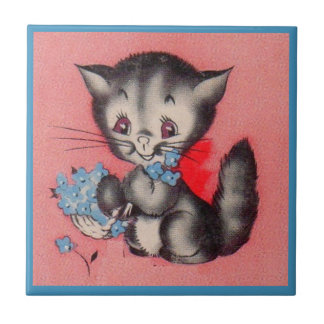 sweet kitty cat tile