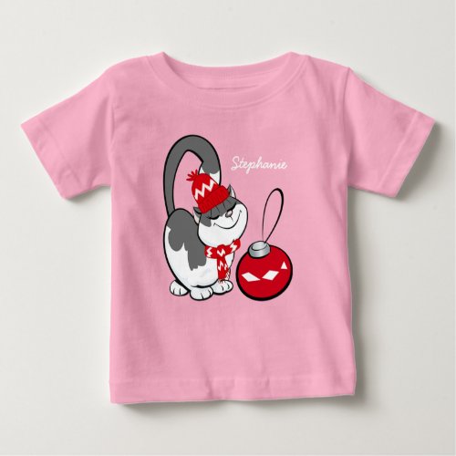Sweet Kitty  Custom Name Baby Baby T_Shirt