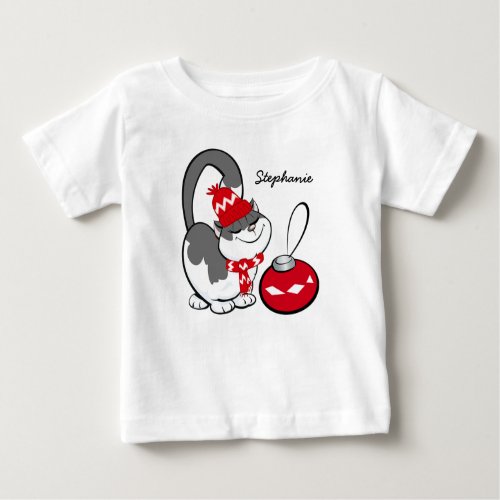 Sweet Kitty  Custom Name  Baby T_Shirt