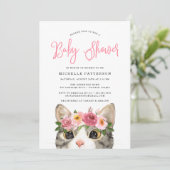 Sweet Kitty Girl Baby Shower Invitation (Standing Front)