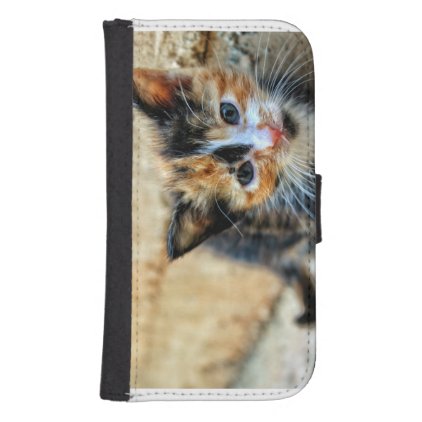 Sweet Kitty looking at YOU Galaxy S4 Wallet Case