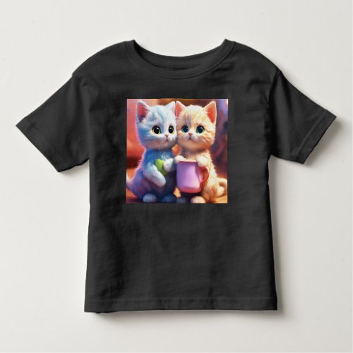 Sweet Kitty Love Pastel Purrfection Duo Toddler T_shirt