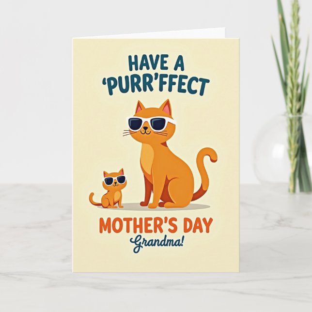 Sweet Kitty Mothers Day Card (Front)