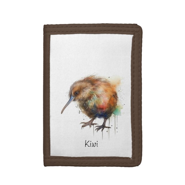 Sweet Kiwi, custom Trifold Wallet (Front Vertical)