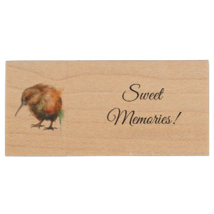 Sweet Kiwi, custom Wood Flash Drive