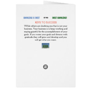 SWEET KNOWLEDGE CARD