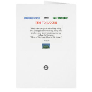 SWEET KNOWLEDGE CARD
