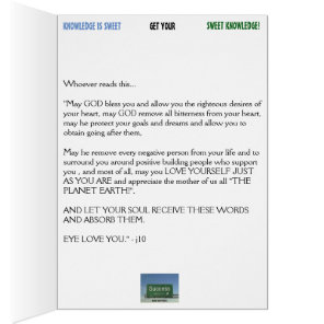 SWEET KNOWLEDGE CARD