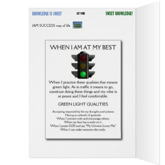SWEET KNOWLEDGE CARD #3 (Inside (Left))