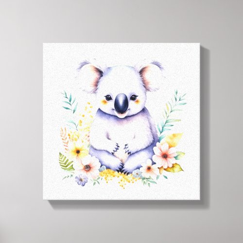 Sweet Koala Bear Baby Nursery Art Canvas Print