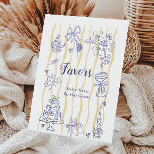 Sweet La Dolce Vita Italian Bridal Shower Favors  Pedestal Sign