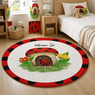 Sweet Ladybug Friend Area Rug