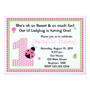 pink ladybug birthday invitations zazzle pink ladybug invitation