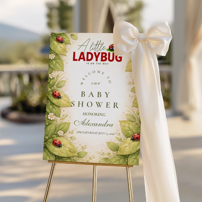 Sweet Ladybug Spring Baby Shower Foam Board (Creator Uploaded)