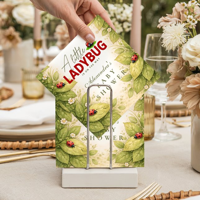 Sweet Ladybug Spring Baby Shower Napkins (Creator Uploaded)