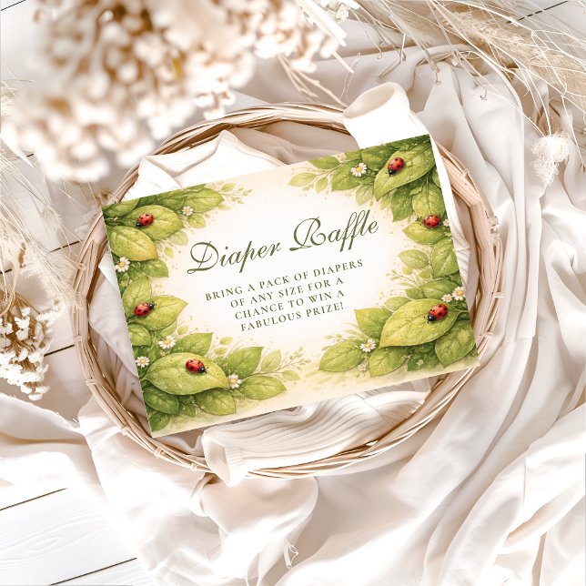 Sweet Ladybug Spring Diapper Raffle Enclosure Card (Creator Uploaded)