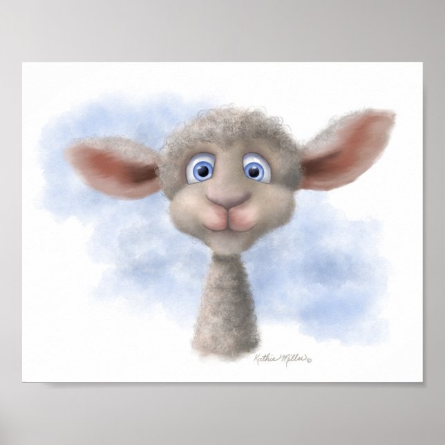 Sweet lamb Cartoon Poster (Front)