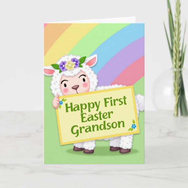 Sweet Lamb Milestone Card (Front)