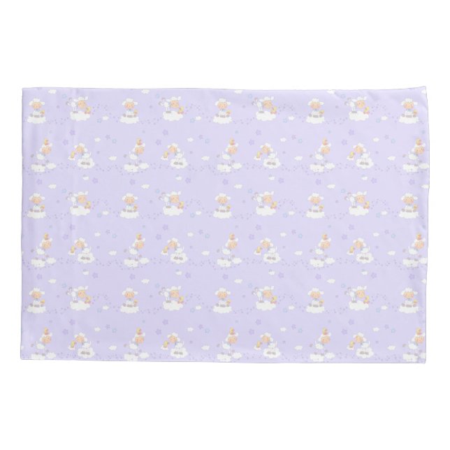 Sweet Lamb on Cloud Pillow Case (Back)