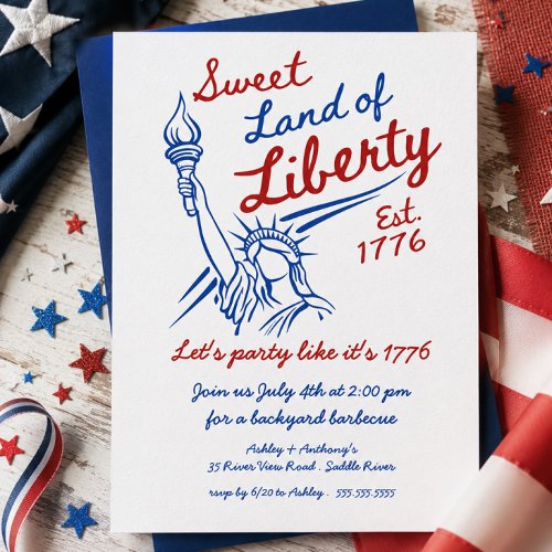 Sweet Land of Liberty Invitation