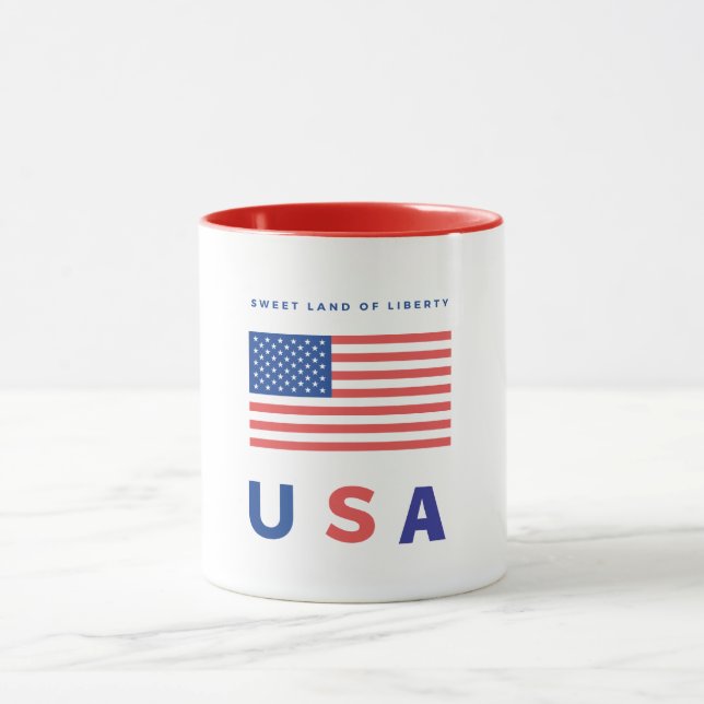 "Sweet Land of Liberty" USA Flag Mug (Center)