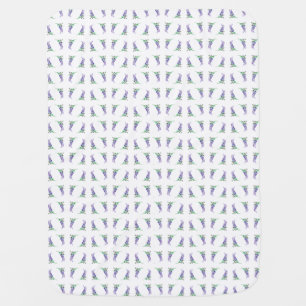Sweet Lavender and Thistle Floral Motif Blanket