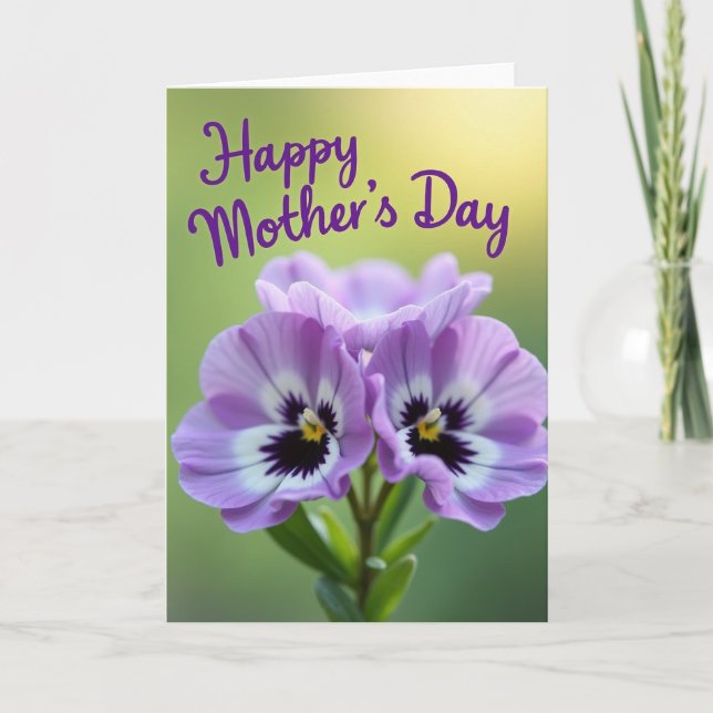 Sweet Lavender Mothers Day Card (Front)