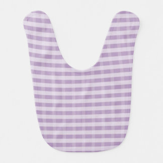 Sweet Lavender Plaid Baby Bib