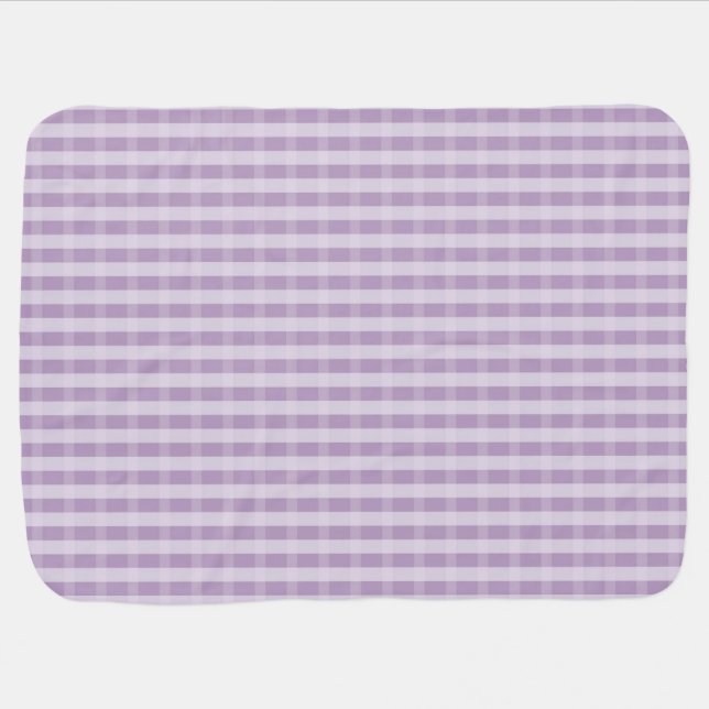 Sweet Lavender Plaid Stroller Blanket (Horizontal)