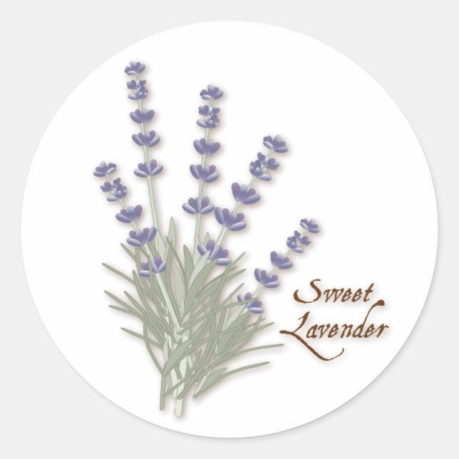 Sweet Lavender Round Sticker (Front)