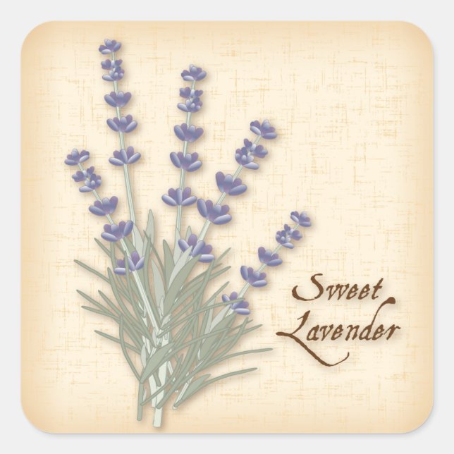 Sweet Lavender Square Sticker (Front)