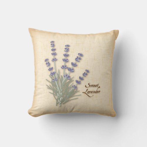 Sweet Lavender Throw Pillow