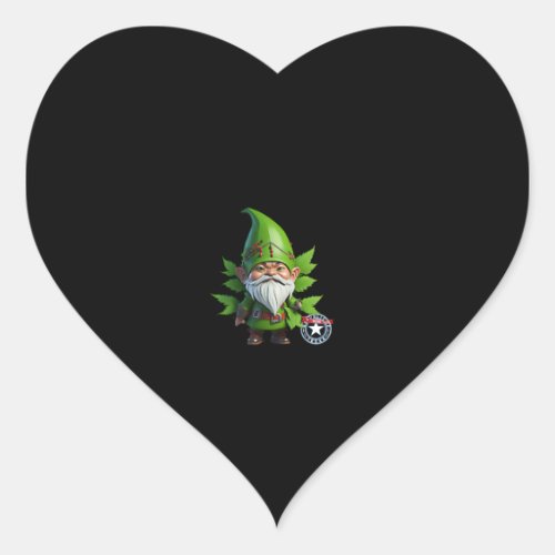 Sweet Leaf Gnome _ New Texas Republic Imaginary   Heart Sticker