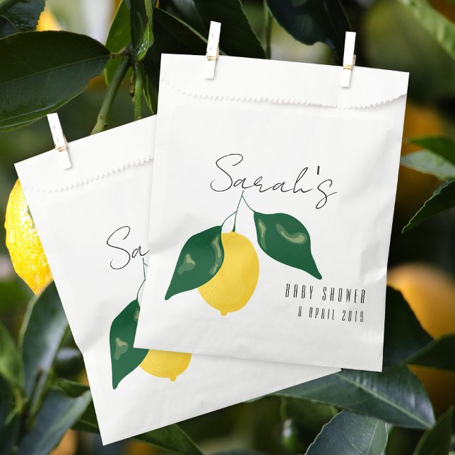 Sweet lemon Baby Shower Favor Bag (Creator Uploaded)