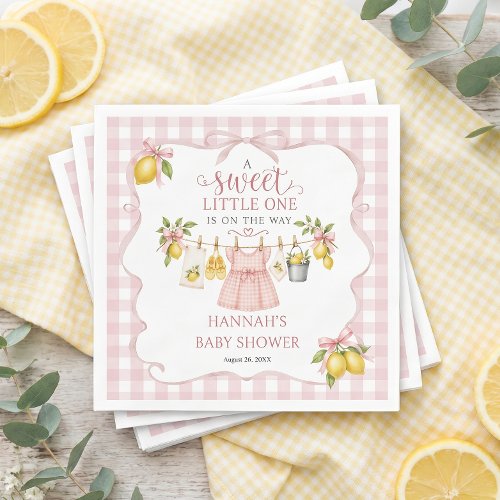 Sweet Lemon Baby Shower Napkins