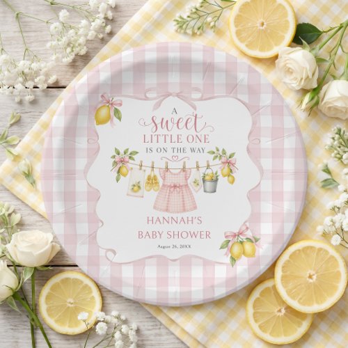 Sweet Lemon Baby Shower Paper Plates