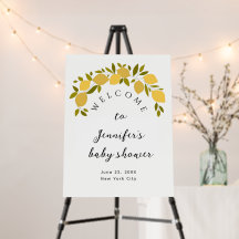 Sweet Lemon Boho Citrus Baby Shower Welcome