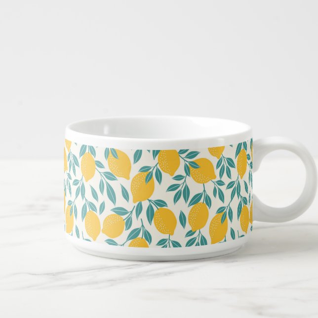 Sweet Lemon Branches Pattern Bowl (Left)