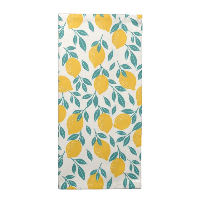 Sweet Lemon Branches Pattern Cloth Napkin (Half Fold)